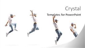  Presentation with orchestra dancer band - Slide set consisting of male-dancer-in-many-poses background and a white colored foreground