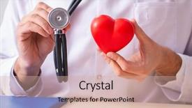  Presentation with congenital heart disease pediatric cardiology - Amazing presentation theme having male doctor cardiologist holding heart backdrop and a coral colored foreground