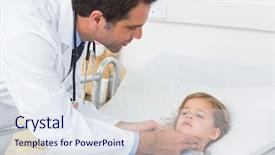  Presentation with thyroid - Audience pleasing PPT layouts consisting of male doctor checking thyroid glands backdrop and a sky blue colored foreground