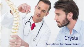  Presentation with doctor office - Colorful presentation theme enhanced with a walk in historic backdrop and a light gray colored foreground