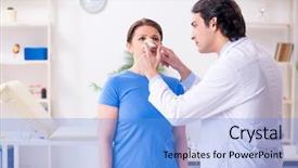  Presentation with plastic surgery - Slide deck with male doctor for plastic surgery background and a  colored foreground