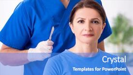  Presentation with plastic surgery - Beautiful PPT theme featuring male doctor for plastic surgery backdrop and a  colored foreground