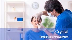  Presentation with doctor visiting family - Presentation theme with male doctor for plastic surgery background and a  colored foreground