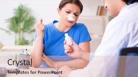  Presentation with doctor visiting family a new born - Presentation theme consisting of male doctor for plastic surgery background and a lemonade colored foreground