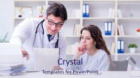  Presentation with patient and doctor - Presentation enhanced with male doctor for regular check background and a lemonade colored foreground