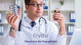  Presentation with smoking - Theme featuring male-doctor-in-anti-smoking background and a sky blue colored foreground