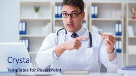  Presentation with smoking - Slide deck consisting of male doctor in anti-smoking background and a lemonade colored foreground