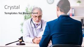  Presentation with lawyer - Cool new presentation with male-doctor-in-courthouse-meeting backdrop and a cool aqua colored foreground