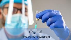  Presentation with give - Colorful PPT layouts enhanced with male-doctor-preparing-to-give backdrop and a light blue colored foreground