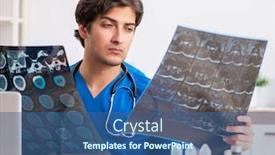  Presentation with radiologist - Amazing theme having male-doctor-radiologist-with-x backdrop and a ocean colored foreground