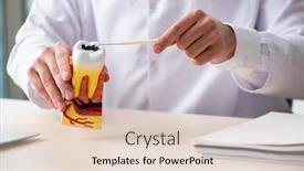  Presentation with clinic - PPT theme enhanced with male-doctor-stomatologist-working background and a lemonade colored foreground