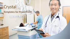  Presentation with digital hospital - Theme having male doctor using digital background and a lemonade colored foreground