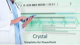  Presentation with medical information - Slides consisting of male doctor using tablet background and a sky blue colored foreground