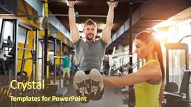  Presentation with coach - Slide deck with male-doing-pull-up-exercise background and a tawny brown colored foreground