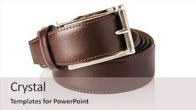  Presentation with elegant - Presentation theme with male elegant belt isolated background and a coral colored foreground