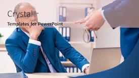  Presentation with investigation - Slide deck featuring male-employee-and-cop background and a lemonade colored foreground