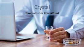  Presentation with vodka - PPT theme having drinking vodka and smoking cigarettes background and a light blue colored foreground