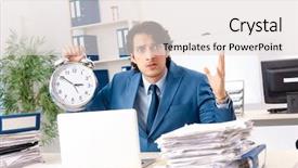  Presentation with employee anniversary work office - Audience pleasing presentation design consisting of male employee with too much backdrop and a light gray colored foreground