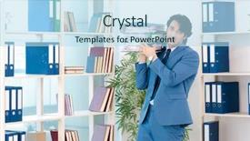  Presentation with employee anniversary work office - Colorful presentation enhanced with male employee with too much backdrop and a sky blue colored foreground