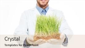  Presentation with mechanical engineering engineer tools - Theme enhanced with male engineer showing a modified background and a soft green colored foreground