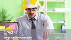  Presentation with project - Slide deck with male-engineer-working-on-new background and a  colored foreground