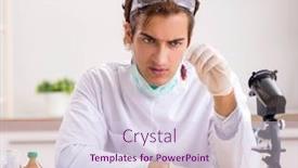  Presentation with lab - Colorful theme enhanced with male-entomologist-working backdrop and a lemonade colored foreground