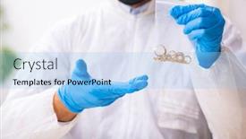  Presentation with england textile lab tearing - Cool new slide set with male-expert-criminologist-working backdrop and a light blue colored foreground