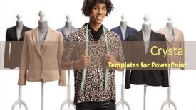  Presentation with doll - Slide set enhanced with male-fashion-designer background and a violet colored foreground