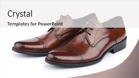  Presentation with fashion shoes - Presentation design featuring male fashion with shoes background and a white colored foreground
