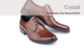  Presentation with fashion shoes - Audience pleasing presentation theme consisting of male fashion with shoes on white backdrop and a light gray colored foreground