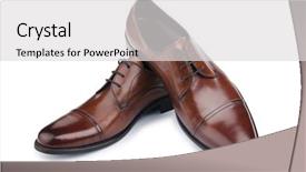  Presentation with shoe - Theme with male fashion with shoes background and a light gray colored foreground