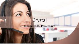  Presentation with female feticide - Presentation theme consisting of male feam - beautiful female phone operator background and a  colored foreground