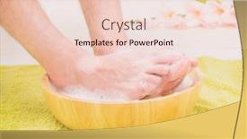  Presentation with spa concept - Amazing presentation theme having male-feet-in-a-bowl backdrop and a lemonade colored foreground
