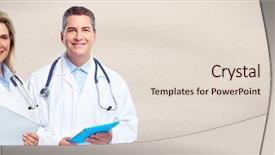  Presentation with group - Amazing presentation theme having male female - doctors group backdrop and a lemonade colored foreground