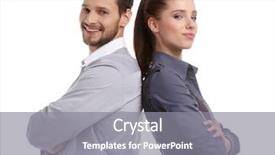  Presentation with man woman - Beautiful slide set featuring male female - happy couple love smiling embracing backdrop and a gray colored foreground