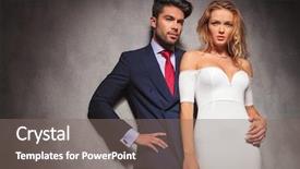  Presentation with hands holding - Amazing presentation design having male female - young elegant fashion couple looking backdrop and a gray colored foreground