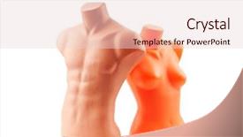  Presentation with roman clothing - Slides having male female figure - clothing mannequins isolated on white background and a lemonade colored foreground