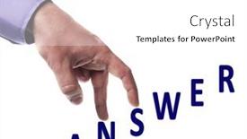 Presentation with fingers - Amazing slides having male-fingers-climb-answer-word backdrop and a white colored foreground