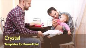  Presentation with baby girl - Theme having male gay couple adopted baby background and a tawny brown colored foreground