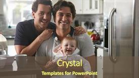  Presentation with baby girl christening - Presentation theme having male gay couple baby girl background and a tawny brown colored foreground