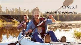  Presentation with rowing - Beautiful presentation theme featuring male gay couple rowing kayak backdrop and a coral colored foreground