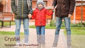  Presentation with family gay - Colorful presentation enhanced with male gay couple with adopted backdrop and a lemonade colored foreground