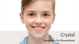  Presentation with gender - PPT theme with male gender childhood fashion and people concept - smiling boy in checkered shirt background and a soft green colored foreground