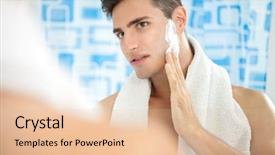  Presentation with sexy santa claus young muscular - Audience pleasing theme consisting of rich blond european businessman stay backdrop and a gray colored foreground