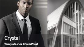  Presentation with modern building - Colorful PPT theme enhanced with male grooming - young cool businessman in suit backdrop and a black colored foreground