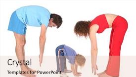  Presentation with crossfit fitness trx training exercises - Slide deck with male gymnastic - family training fitness background and a  colored foreground