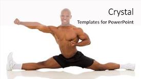 Presentation with african american doctors - Beautiful theme featuring male gymnastic - healthy young african american man backdrop and a  colored foreground
