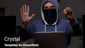  Presentation with firewall - Cool new theme with male-hacker-hacking-security-firewall backdrop and a black colored foreground