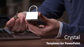  Presentation with firewall - Presentation design with male-hacker-hacking-security-firewall background and a tawny brown colored foreground