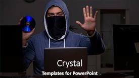  Presentation with firewall - Presentation design with male-hacker-hacking-security-firewall background and a wine colored foreground